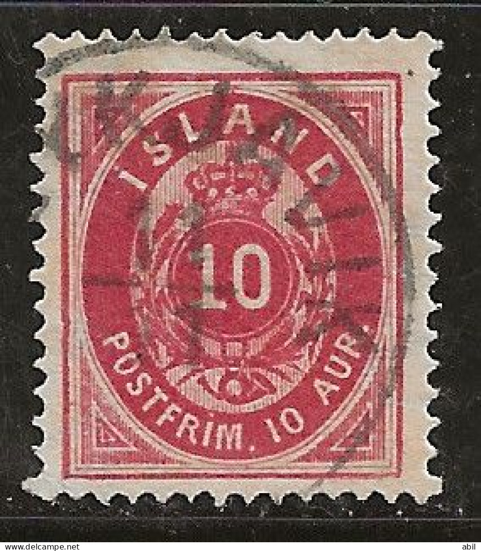 Islande 1876 N° Y&T : 8 Obl. - Oblitérés