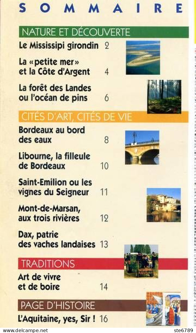 LANDES ET BORDELAIS Région  J Aime La France Libourne Dax Mont De Marsan Saint Emilion  Bordeaux - Géographie