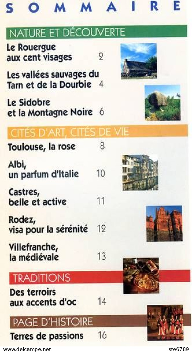 LE MIDI TOULOUSAIN Région  J Aime La France Albi Castres Rodez Villefranche Sidobre Rouergue - Géographie