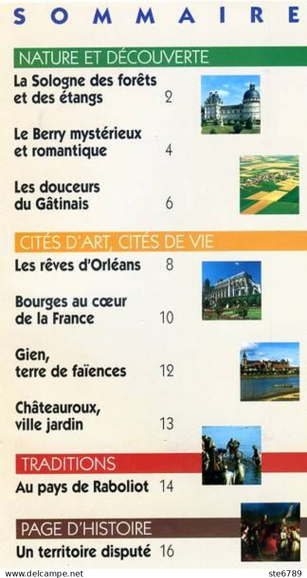 SOLOGNE ET BERRY Région  J Aime La France Orleans Bourges Gien Chateauroux Berry Gatinais - Geografia