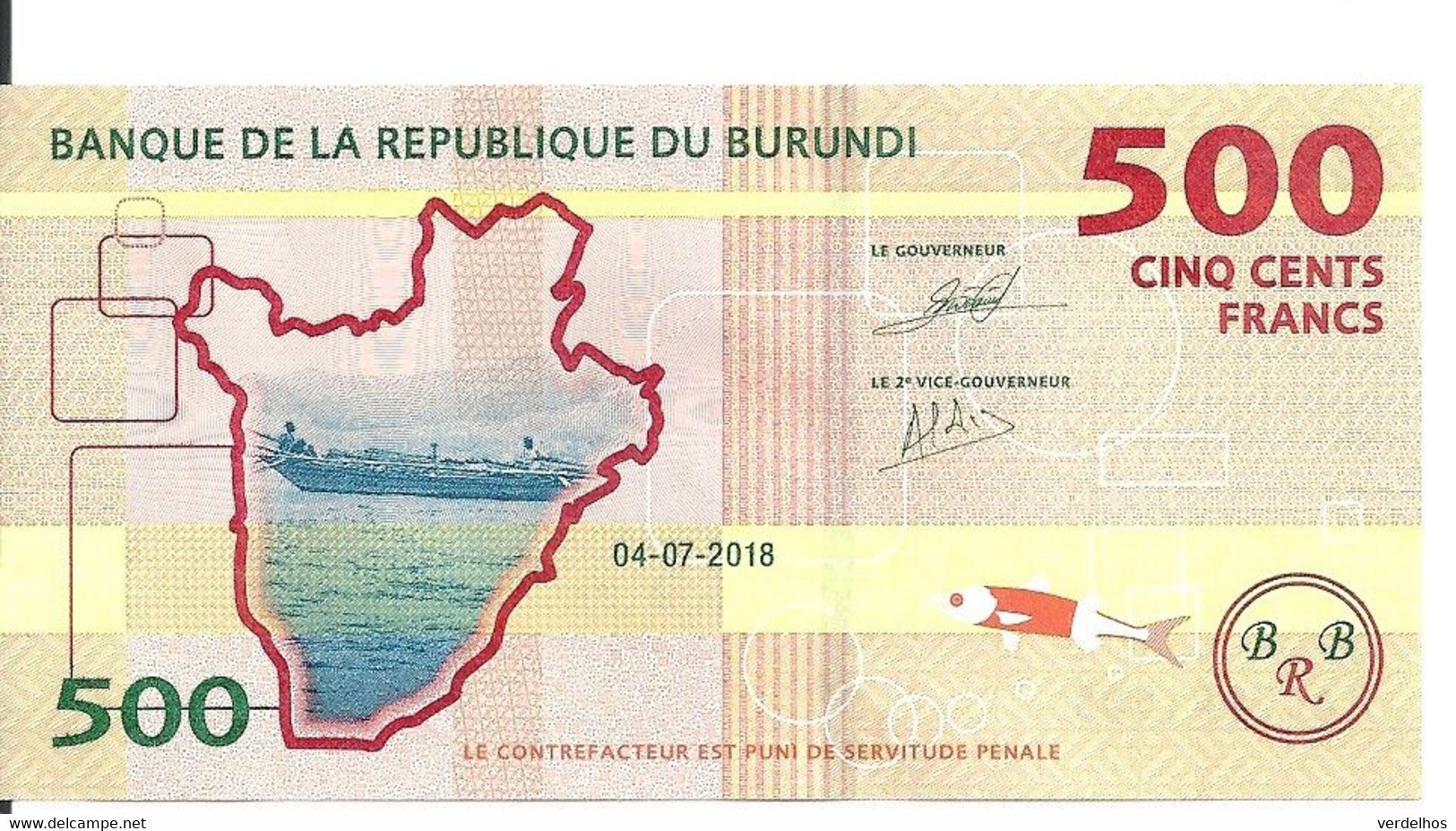 BURUNDI 500 FRANCS 2018 UNC P 50 B - Burundi
