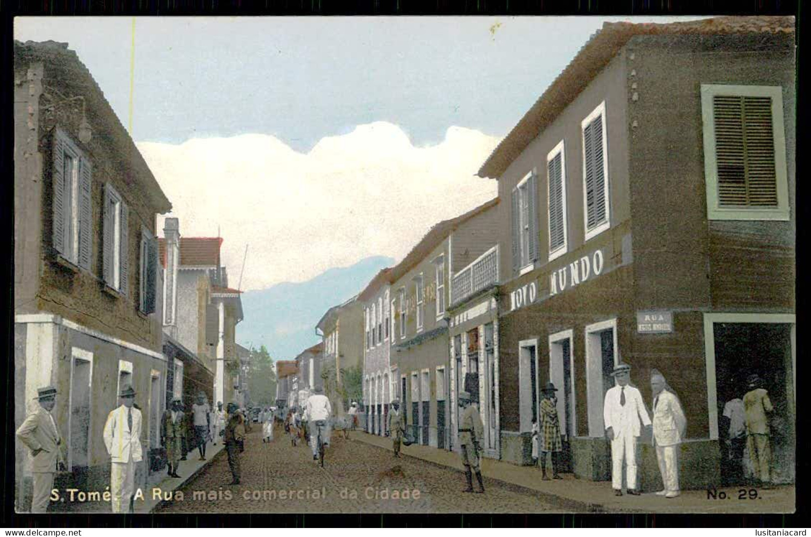 SÃO TOMÉ E PRÍNCIPE -  A Rua Mais Comercial Da Cidade. (Edição Da ELITE- H.H. & Co Nº 5321/10) Carte Postale - Sao Tome Et Principe