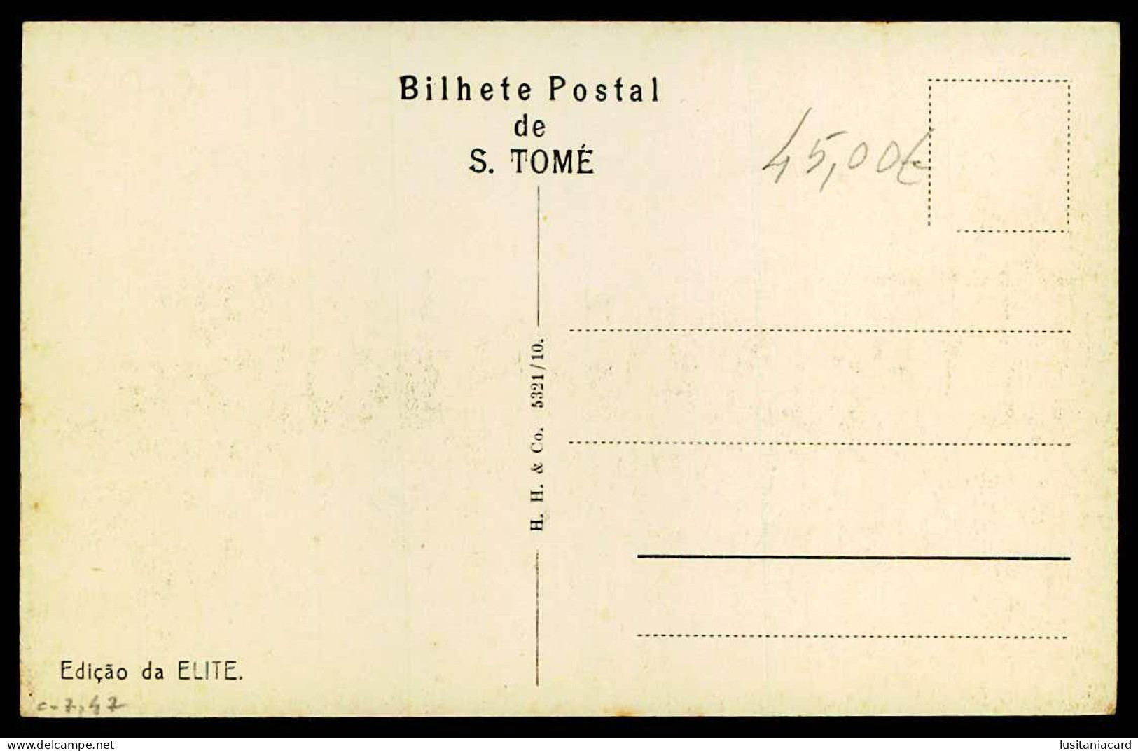 SÃO TOMÉ E PRÍNCIPE -  A Rua Mais Comercial Da Cidade. (Edição Da ELITE- H.H. & Co Nº 5321/10) Carte Postale - Sao Tome Et Principe