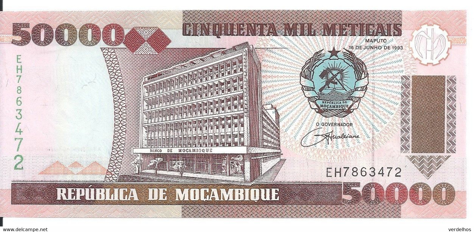 MOZAMBIQUE 50000 METICAIS 1993 UNC P 138 - Mozambique