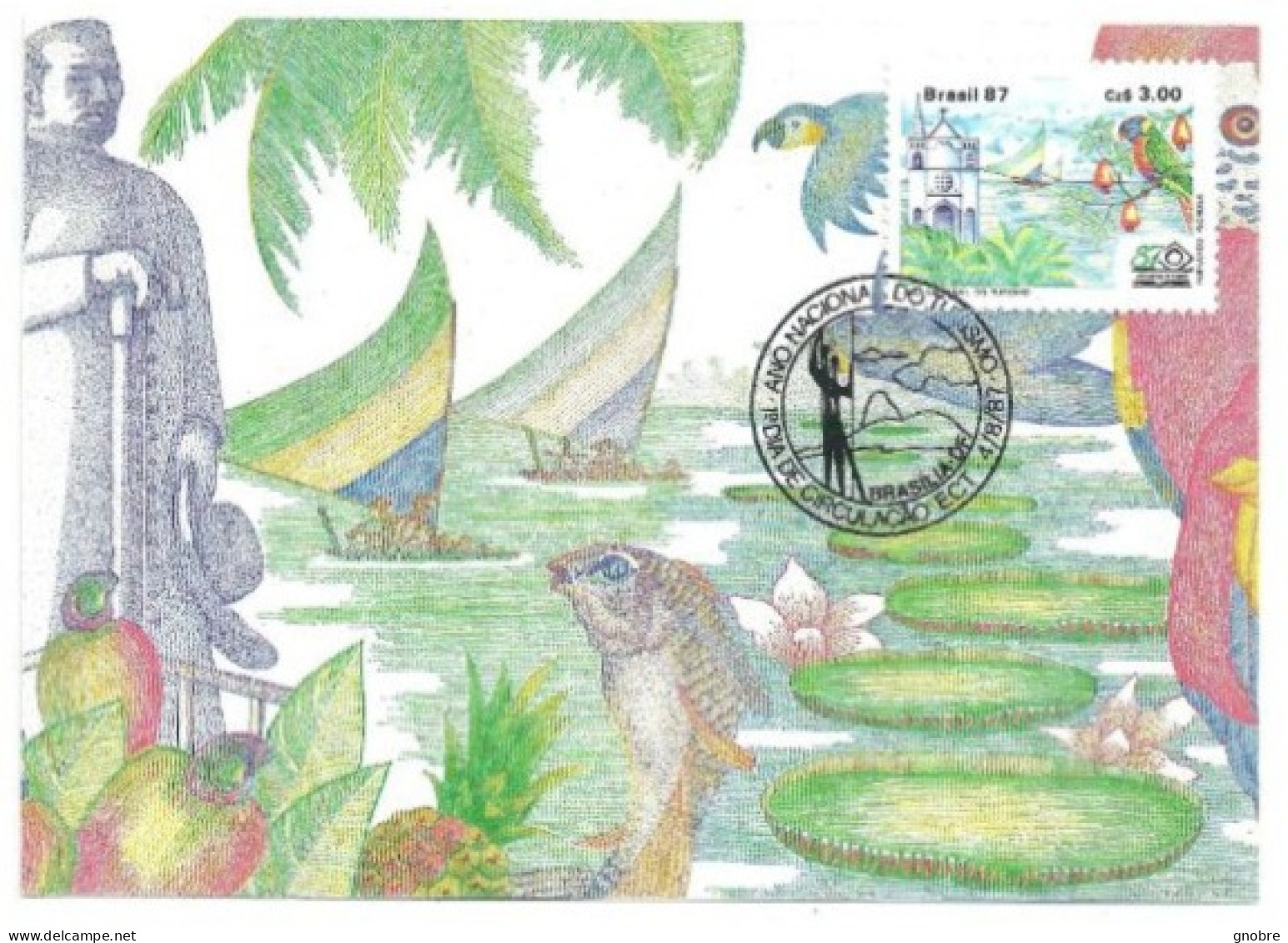 Brazil 1987 OFFICIAL MAXIMUM CARD MAX-133 - Tarjetas – Máxima