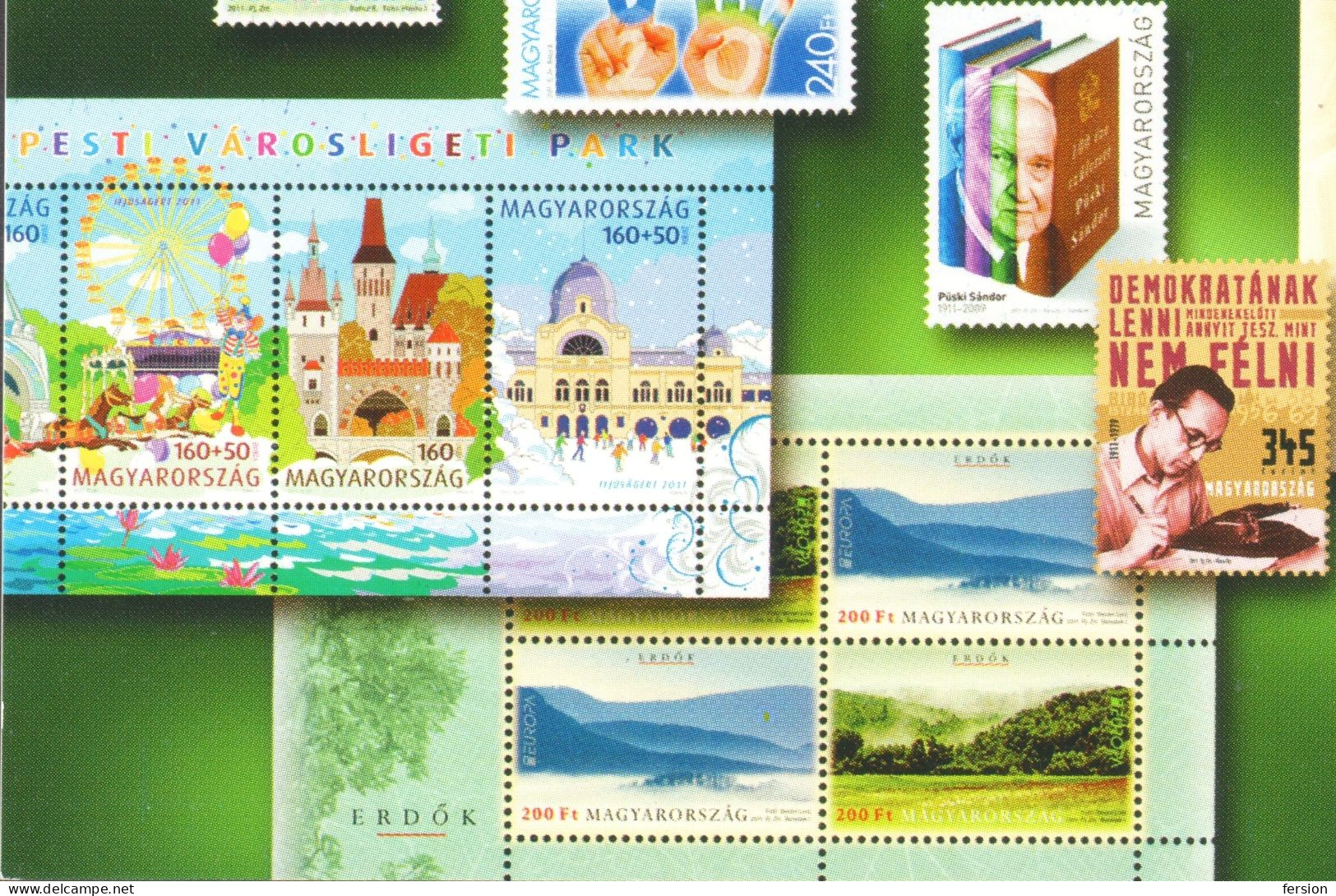 Hungarian Post Edition  2001 Stamps Hungary POSTCARD Crown Europa CEPT EU Apple Fruit Butterfly Liszt Ferenc Vajdahunyad - Briefmarken (Abbildungen)