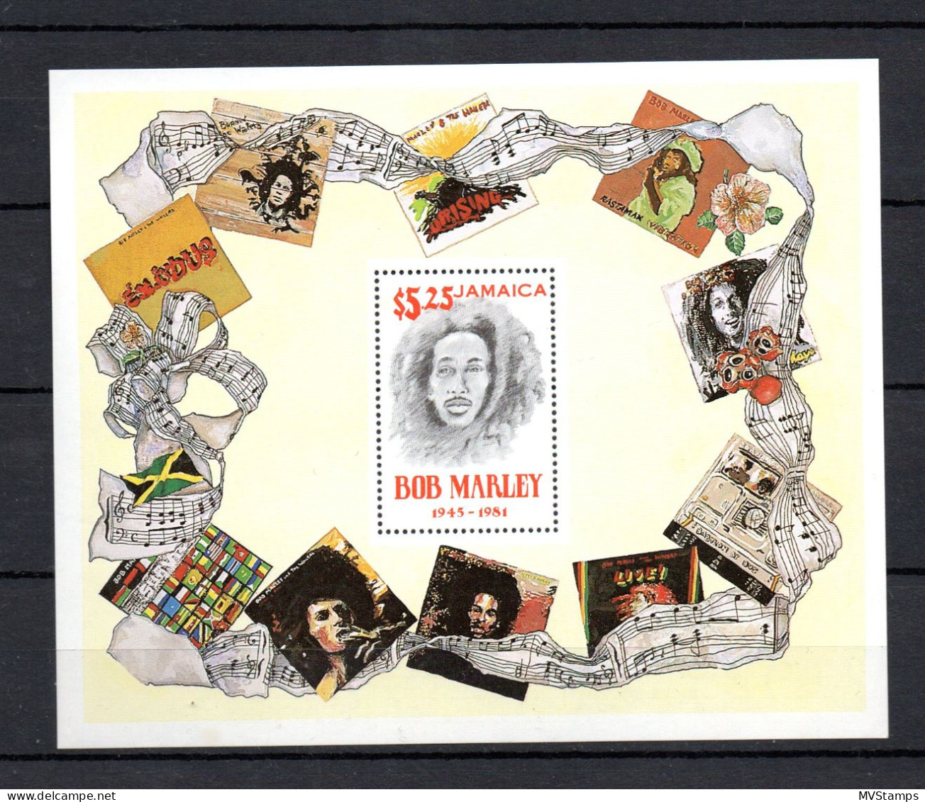 Jamaica 1981 Sheet Bob Marley/Music Stamps (Michel Block 18) MNH - Jamaica (1962-...)