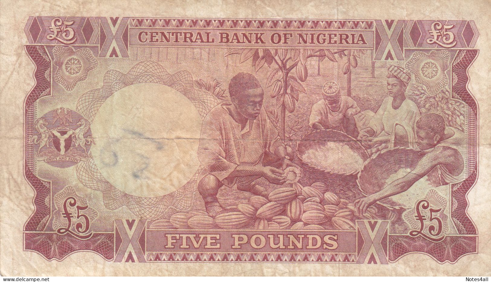 NIGERIA 5 POUNDS 1968 P-13a VF SERIES 23 ( 386769 ) - Nigeria