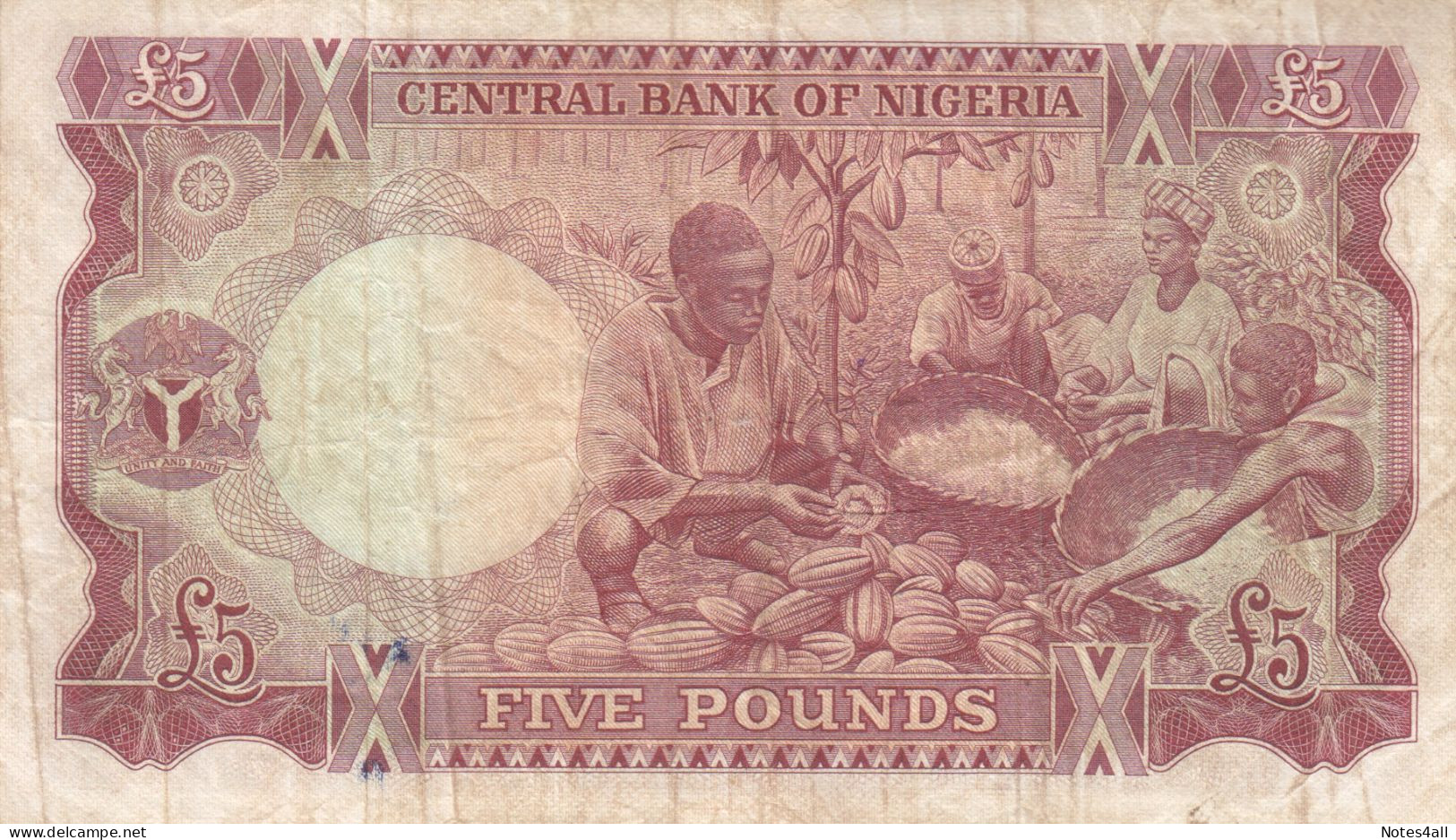 NIGERIA 5 POUNDS 1968 P-13a VF SERIES 10 ( 532789 ) - Nigeria