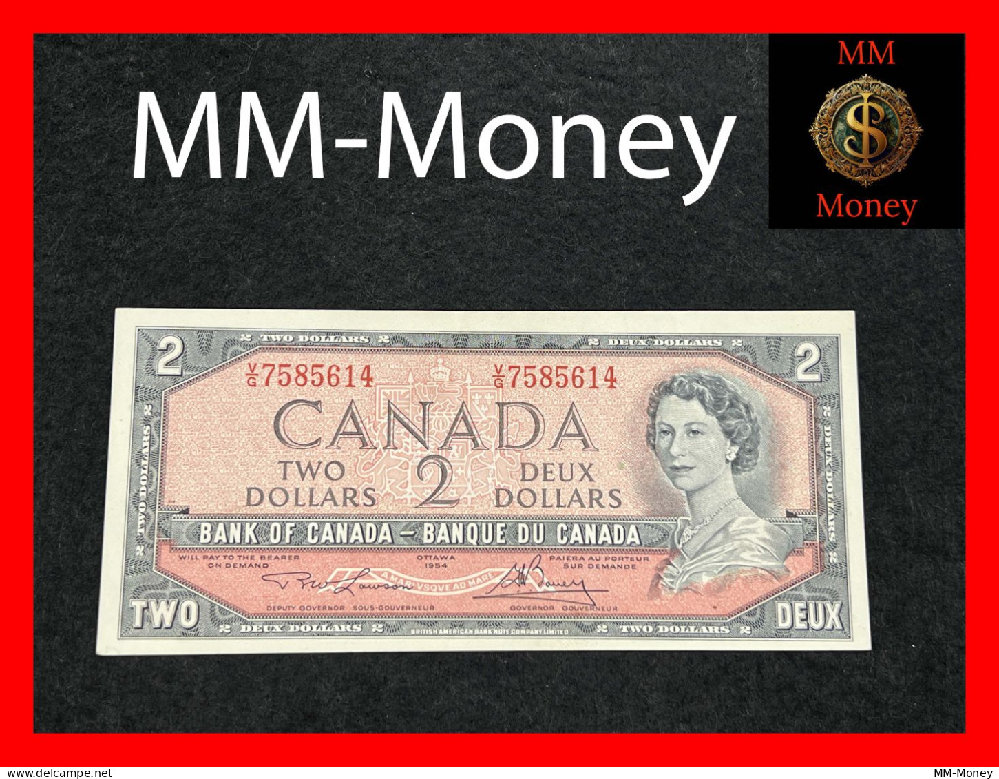 CANADA  2 $  1954  P. 76  "sig. Lawson - Bouey"     XF + \ AAU    [MM-Money] - Canada