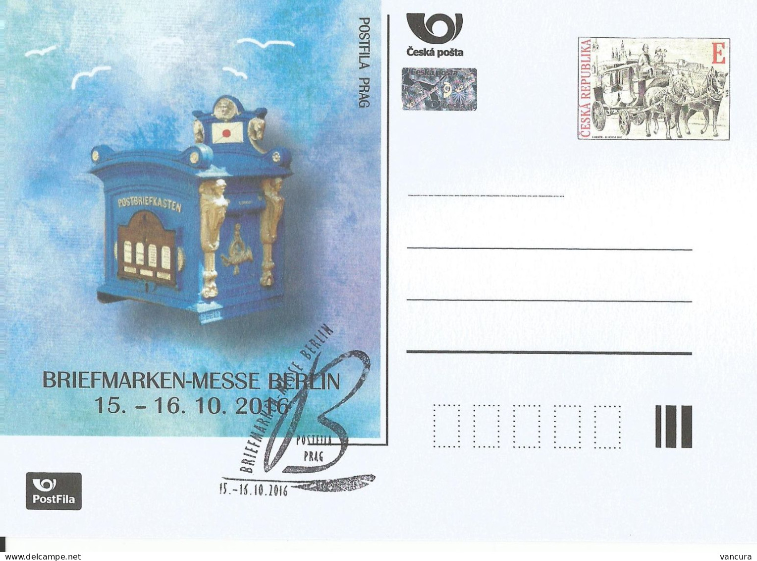 ** CDV A Czech Republic Berlin Stamp Fair 2016 Mailbox - Cartes Postales