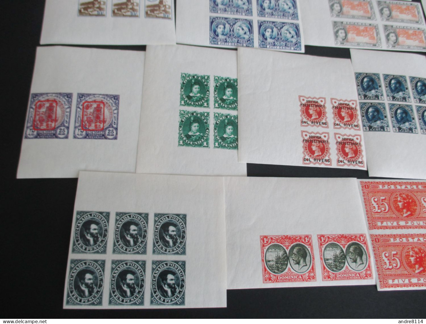 Lot Of Various Countries Blocks Being A Hialeah Reproduction Issue On Thick Paper Gummed Page For Study Only 4 RS - Fantasie Vignetten