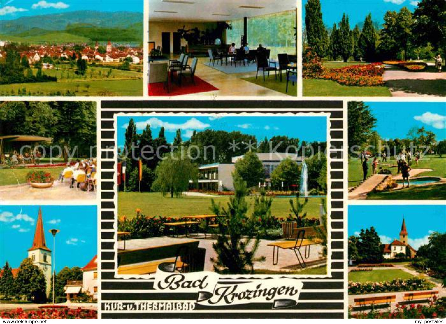 72698378 Bad Krozingen Panorama Kur Und Thermalbad Park Minigolf Kirche Bad Kroz - Bad Krozingen