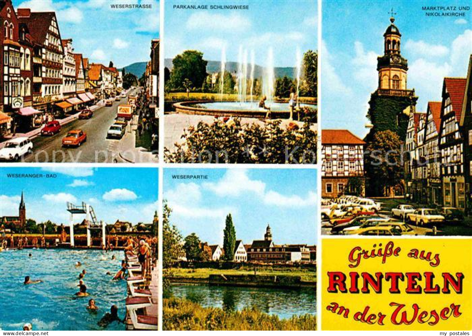 72698328 Rinteln Weser Weserstr Parkanlage Schlingwiese Marktplatz Nikolaikirche - Rinteln