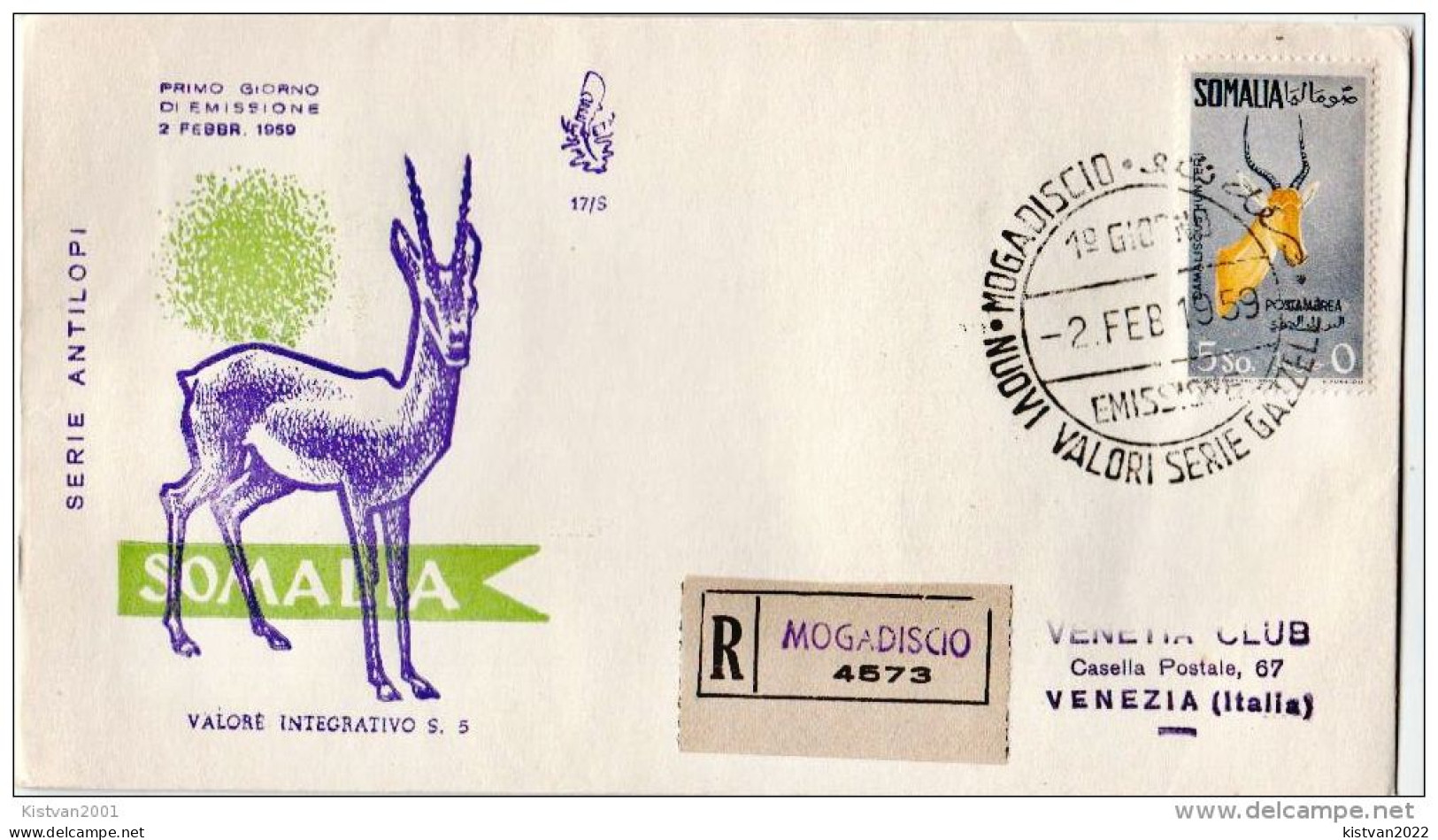 Postal History: Somalia Cover - Wild