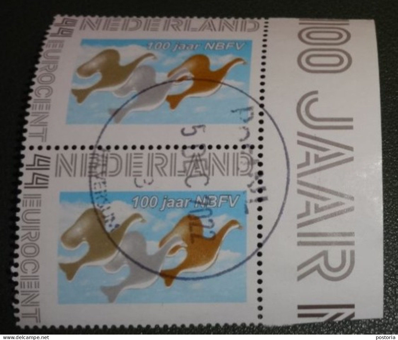 Nederland - NVPH - Paar Met Tab Uit V2563 - 2018 - Gebruikt - Used - 100 Jaar NBFV - Used Stamps