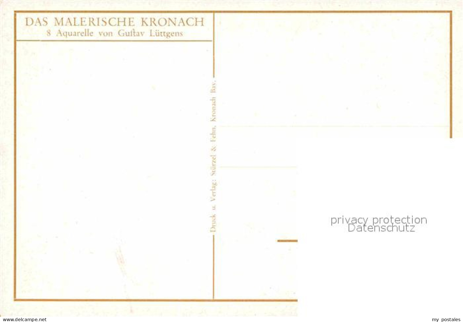 72697581 Kronach Oberfranken Serie Das Malerische Kronach Kalte Ecke Aquarell Vo - Kronach