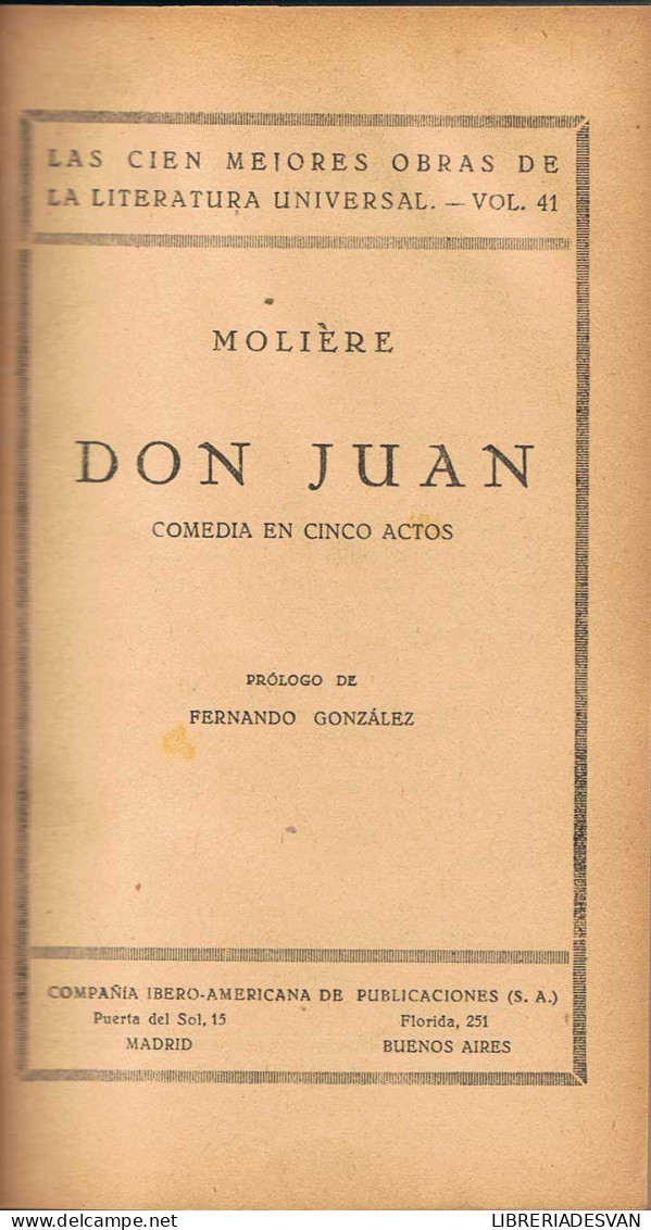 Don Juan - Moliere - Otros & Sin Clasificación