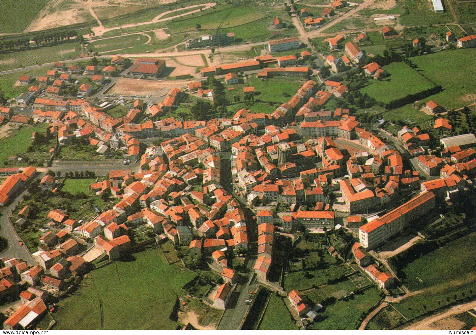 Saugues Belle Vue Aérienne Du Village - Saugues