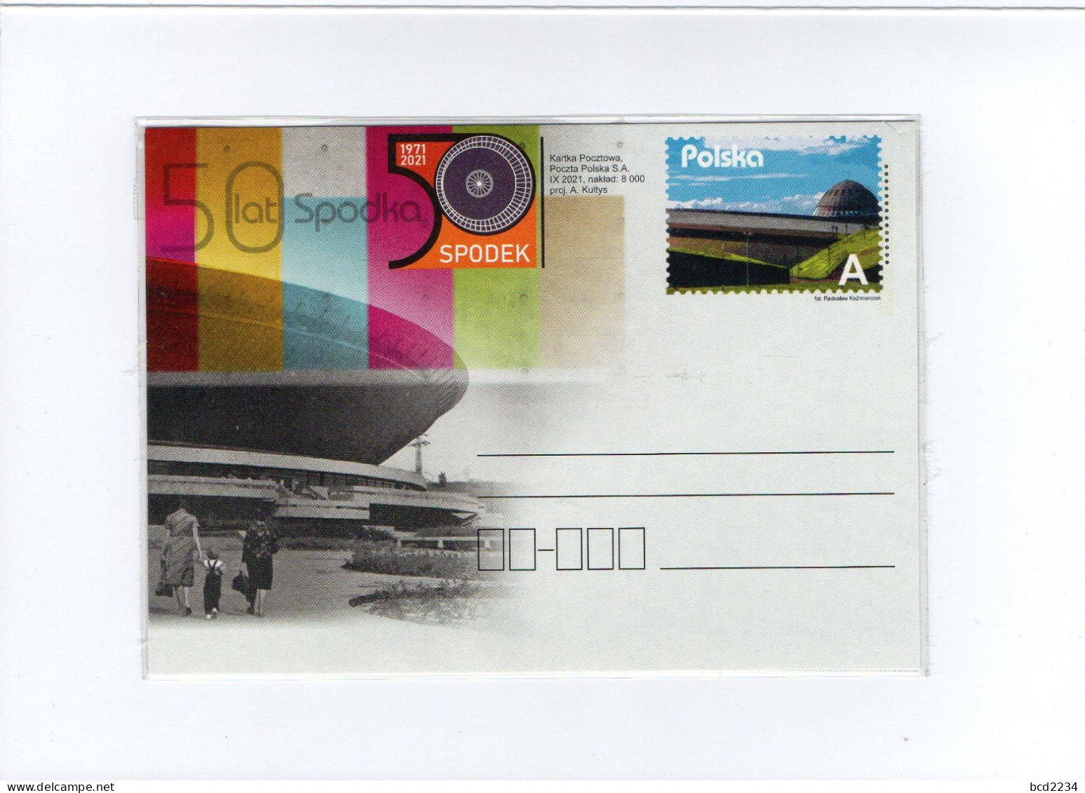 POLAND 2021 POLISH POST OFFICE LIMITED EDITION FOLDER: 50 YEARS OF SPODEK MULTIPURPOSE ARENA COMPLEX IN KATOWICE Cp 1938 - Lettres & Documents