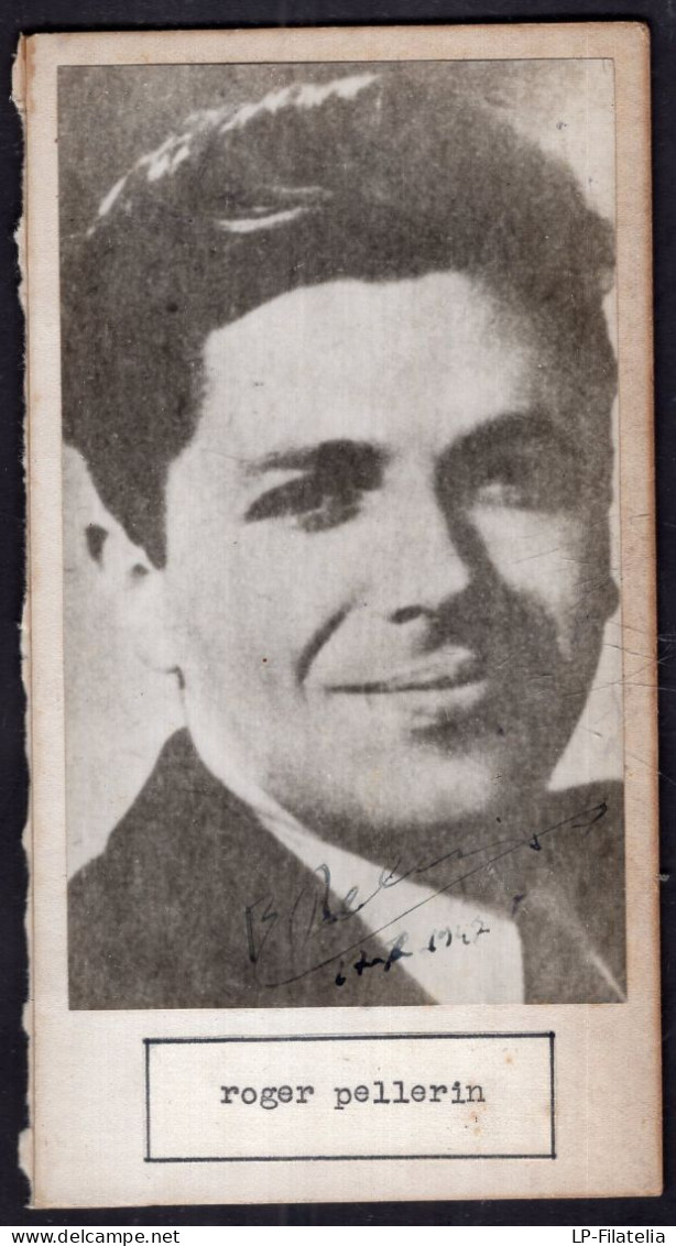 France - Circa 1940 - Actors - Emmanuel Descalzo - Roger Pellerin - Sign Photos - Famous People