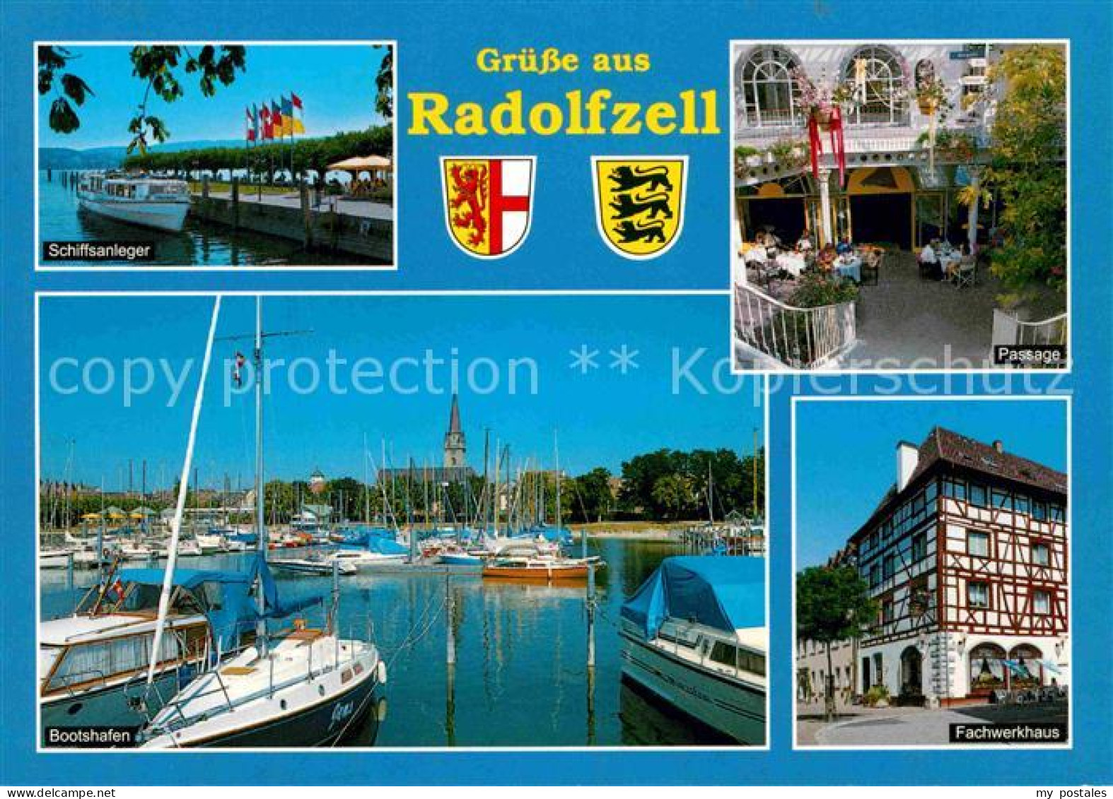 72696792 Radolfzell Bodensee Schiffsanleger Passage Bootshafen Segelboote Fachwe - Radolfzell