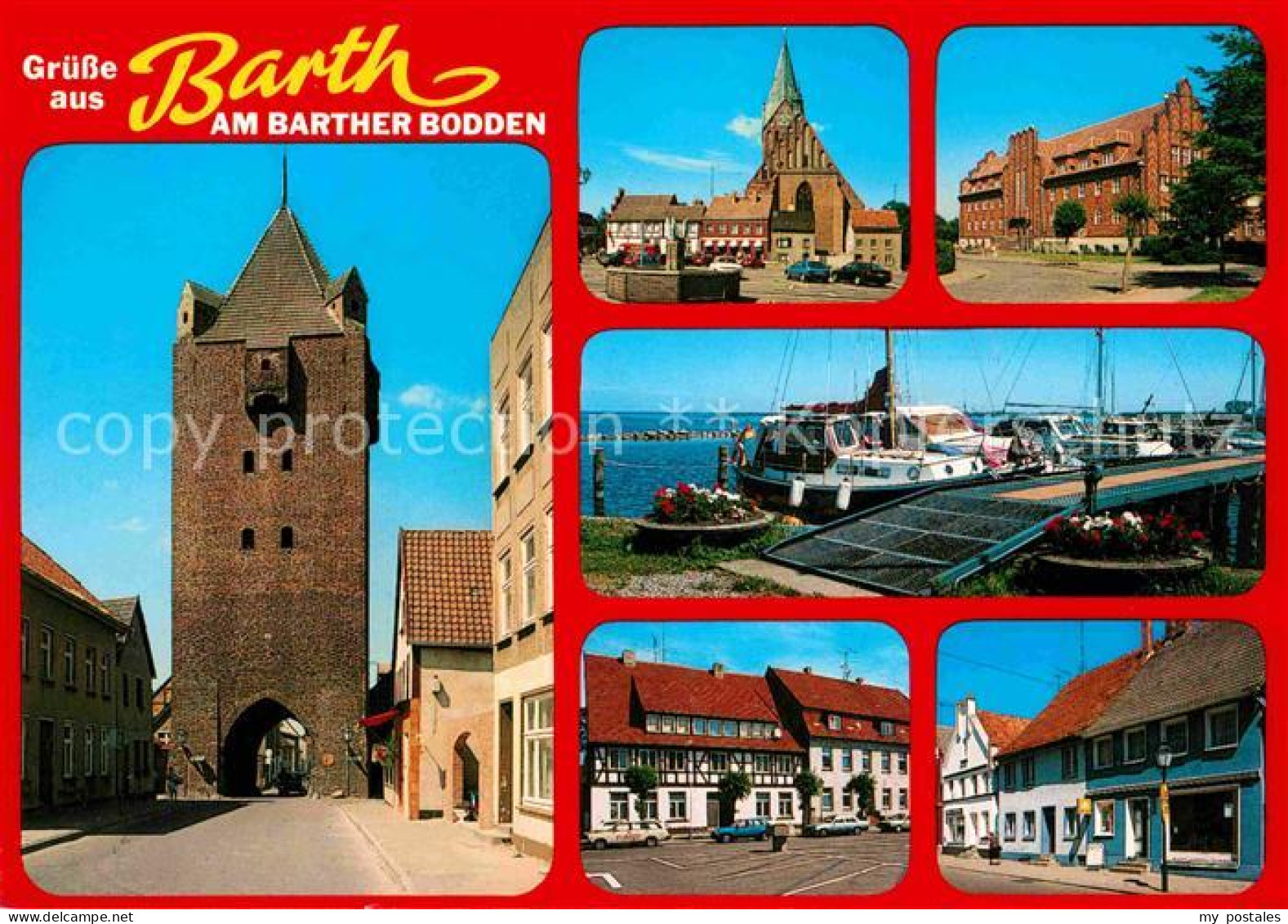 72696498 Barth Turm Tor Kirche Hafen Am Barther Bodden Ortsmotiv Barth - Barth