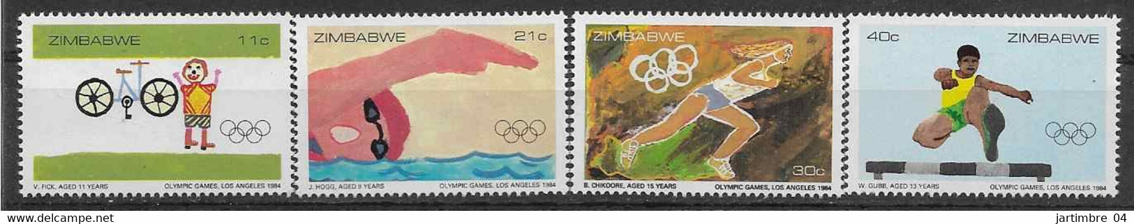 1984 ZIMBABWE 63-66** J.O Los Angelès, Cyclisme - Zimbabwe (1980-...)