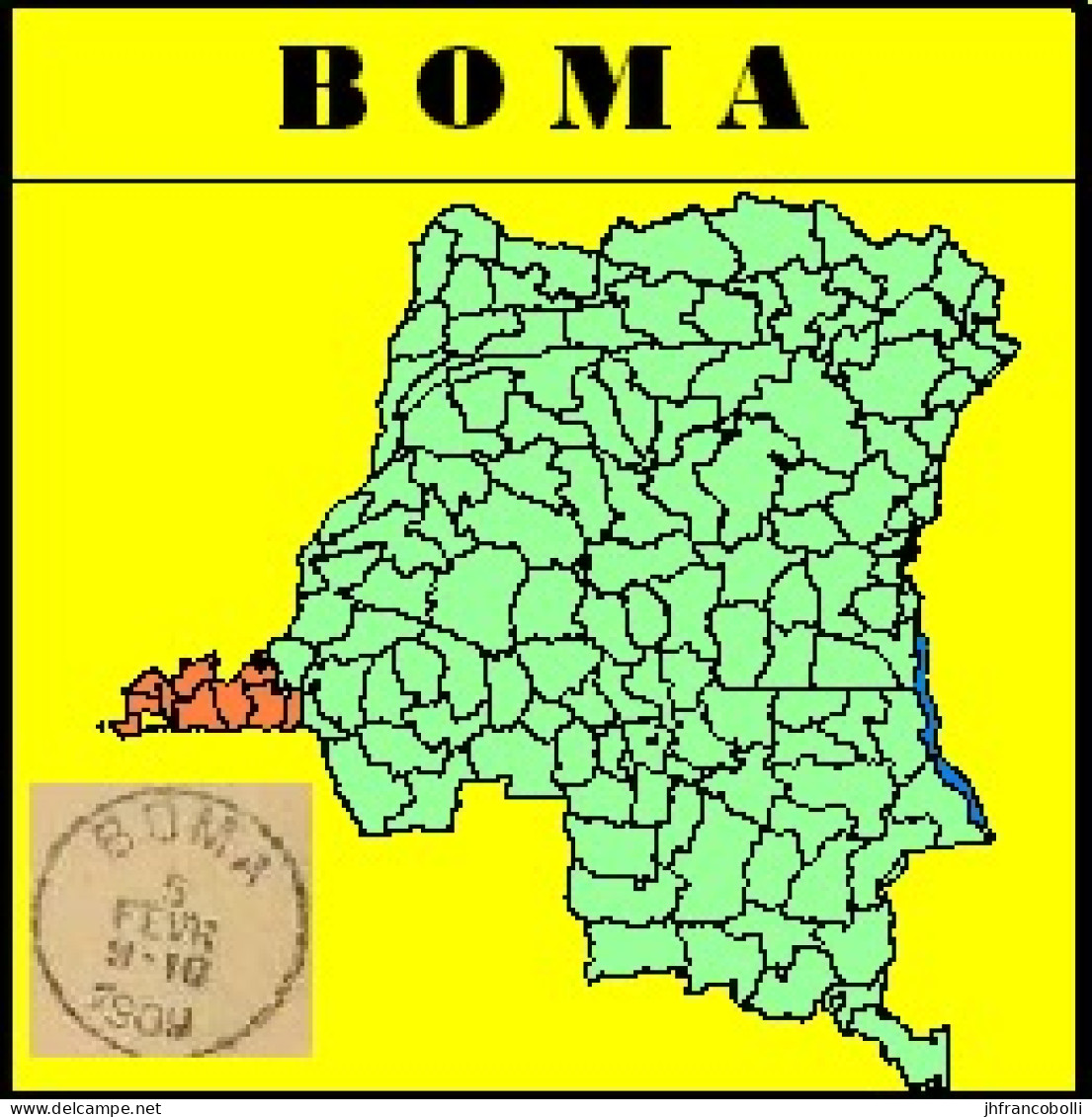 1921 VUA CARTE¨POSTALE / POST CARD (written)  BAY AND HAVEN FROM BOMA TO BRUSSELS (Postman 433 Cancel) - Congo Belge