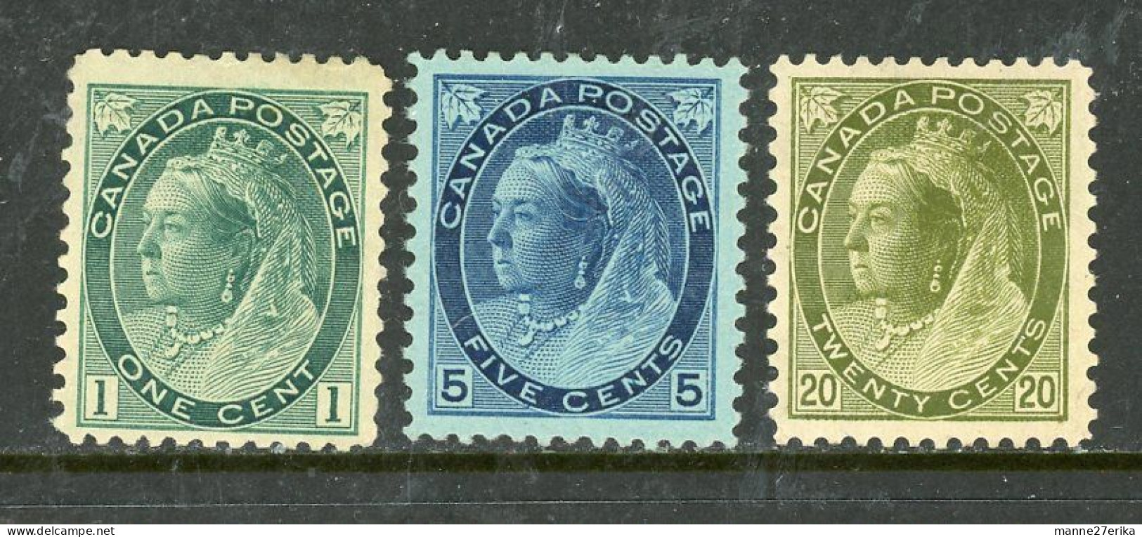 Canada MH 1898-"Numeral Issue" MH (*) No GUM - Unused Stamps