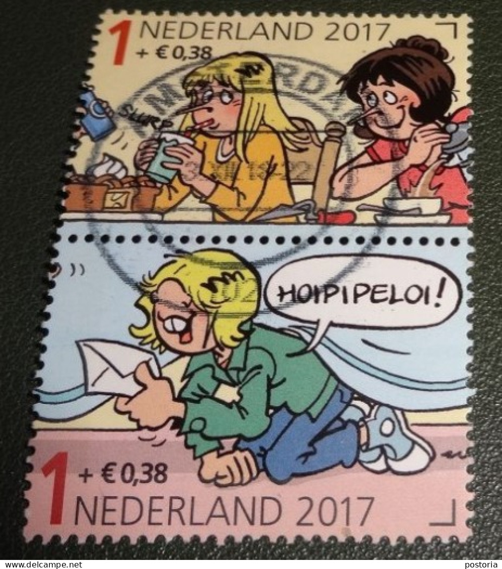 Nederland - NVPH - 3586b En E - 2017 - Gebruikt - Cancelled - Kinderzegels - Jan Kruis - Jan Jans Kinderen - Used Stamps