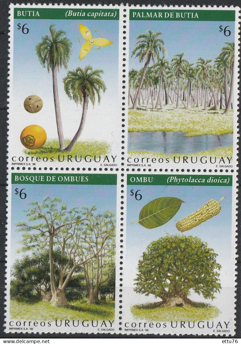 Uruguay  1998 Trees,Fruits MNH - Alberi