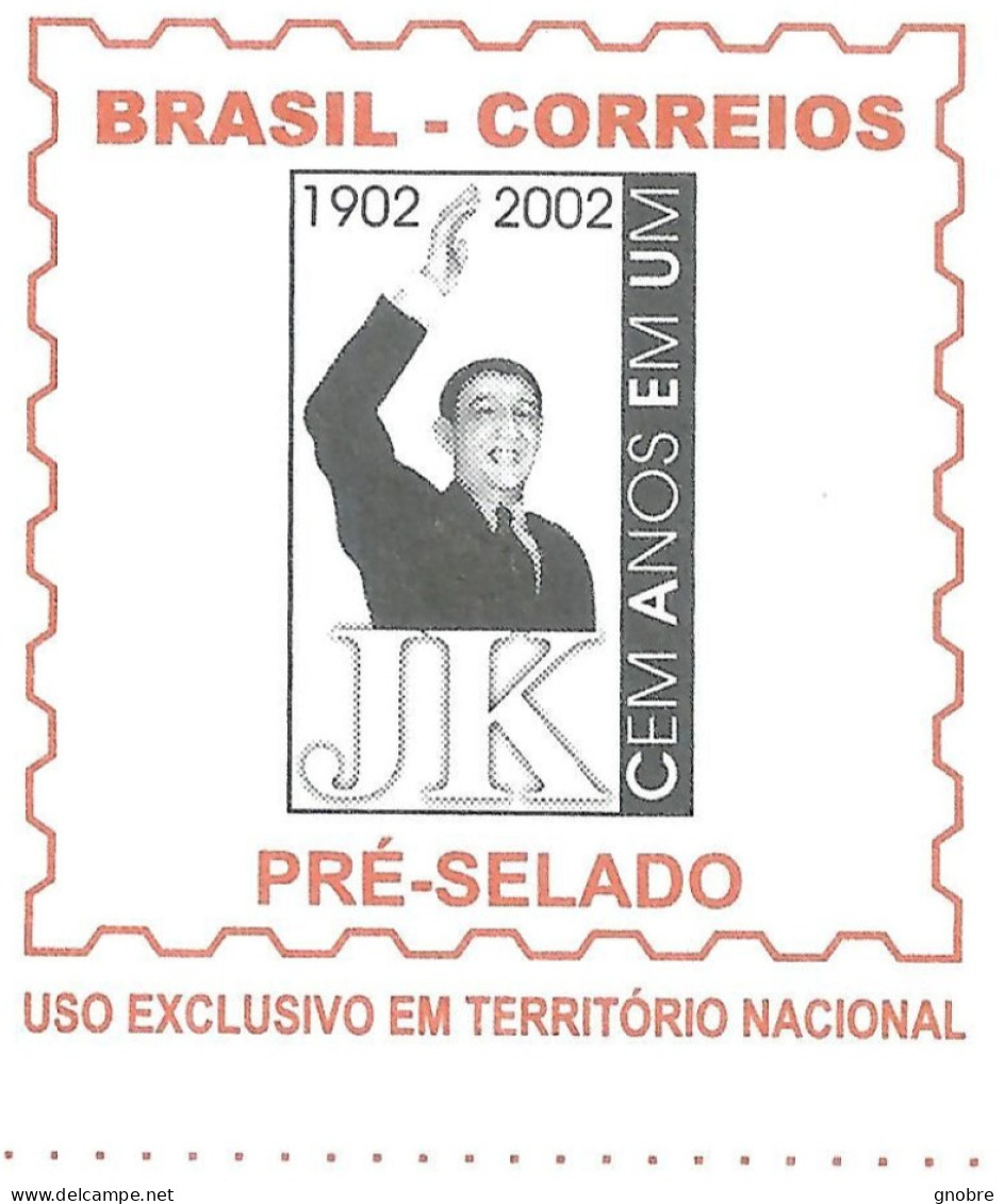 BRAZIL 2002 THREE Postcard Prepaid Stationery - New - PRESIDENT JK JUSCELINO KUBITSCHEK BRASILIA - Postwaardestukken