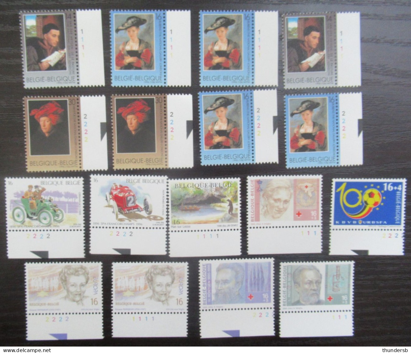 Mooi Lot Plaatnummers Uit 1995/96 - Postfris ** - Face Value: 7,34 Euro - 1991-2000