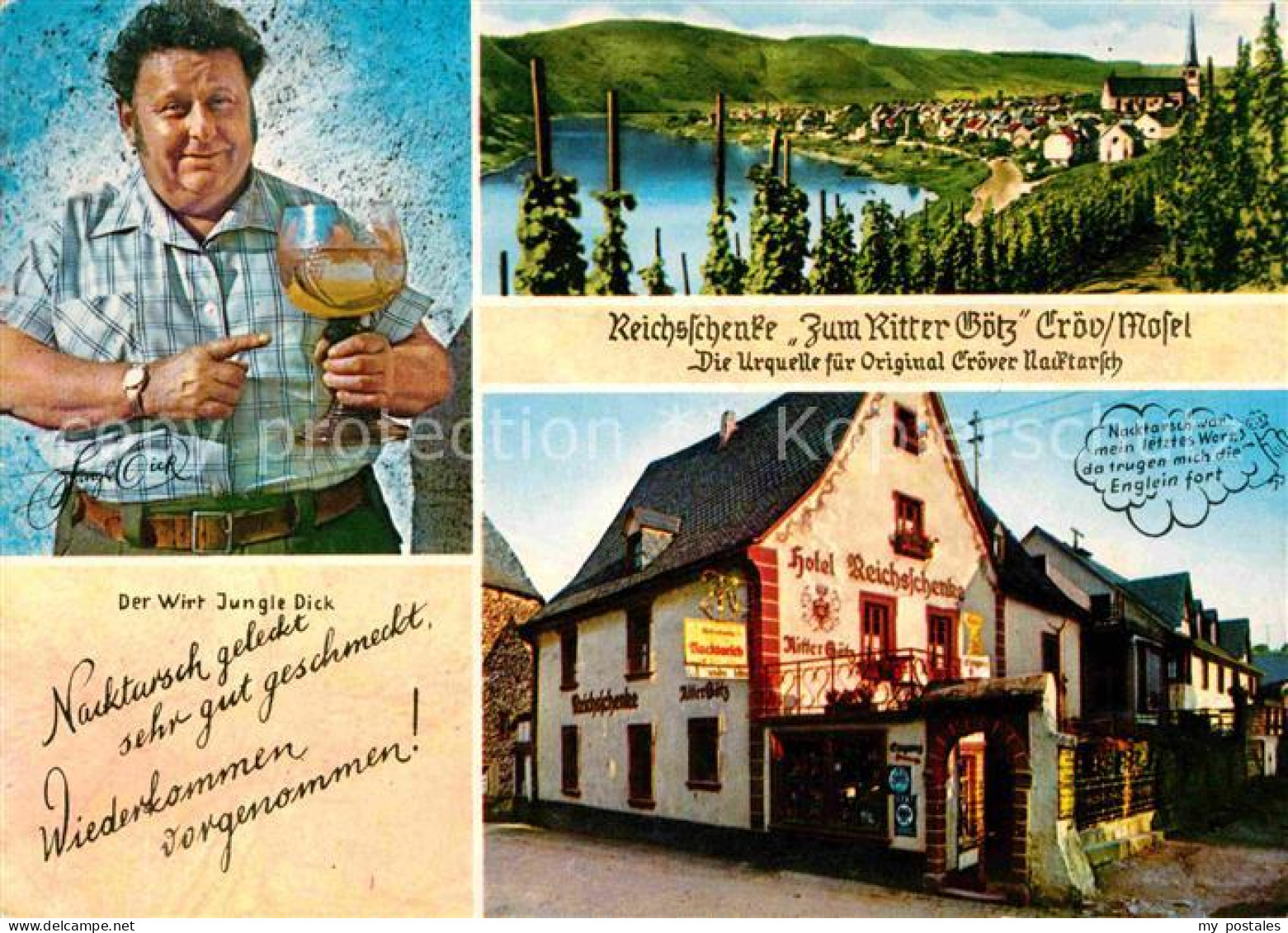 72692887 Kroev Mosel Reichsschenke Zum Ritter Goetz Croever Nacktarsch Wirt Jung - Kröv