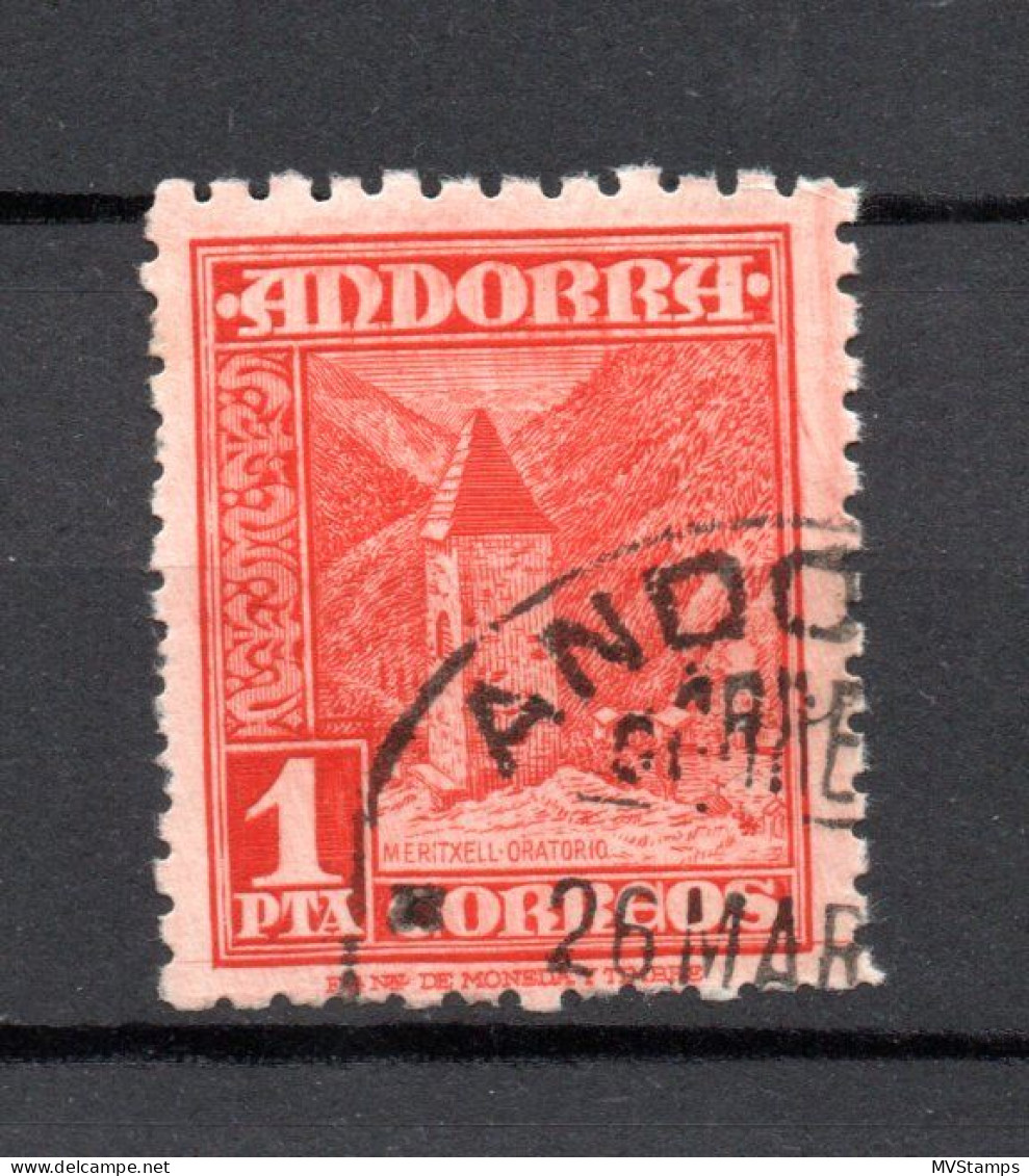 Andorra 1948 Old Definitive Stamp (Michel 49 A) Used - Used Stamps