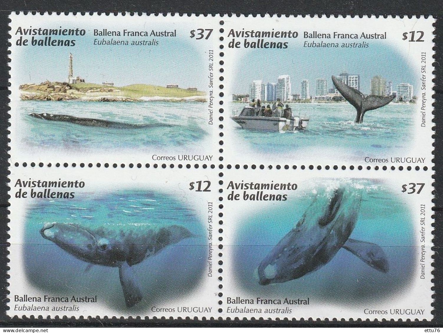 Uruguay  2011  Whale Watching,Whales MNH - Wale