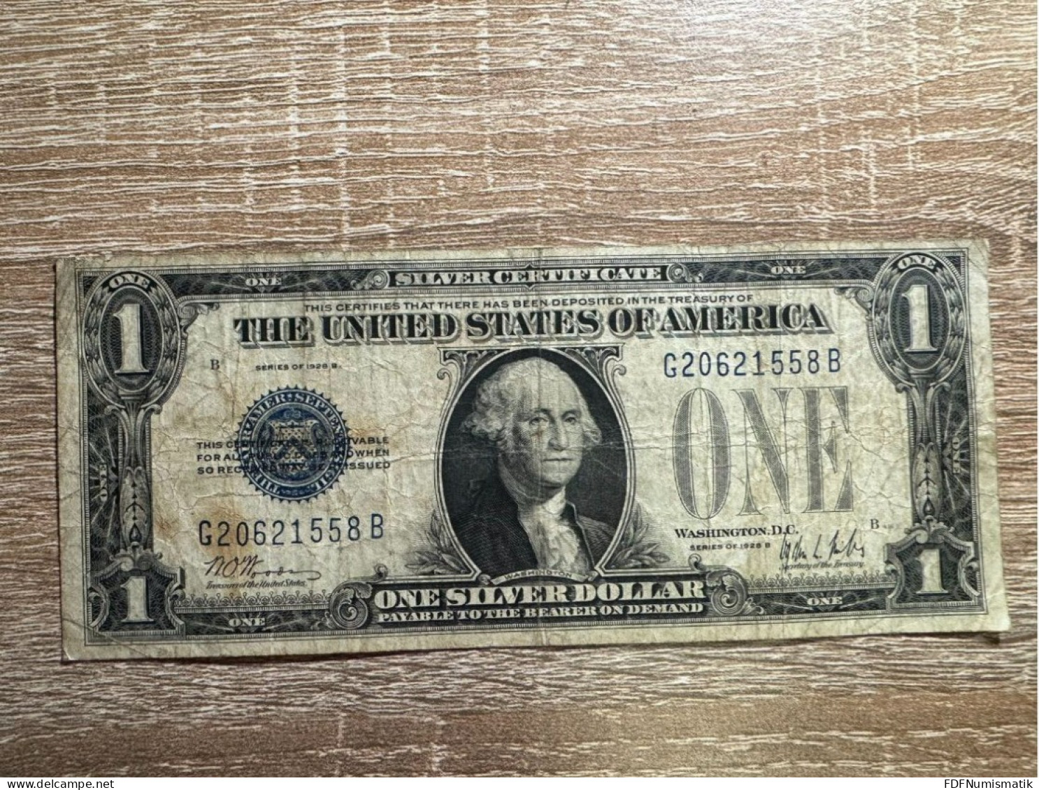 USA. 1 Dollar Silver Certificate ，F Condition，1928B - Certificati D'Argento (1928-1957)