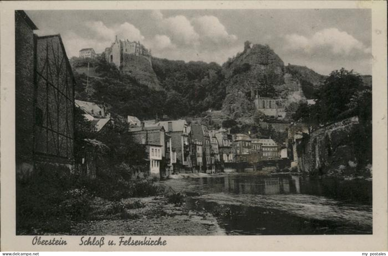 41083567 Oberstein Schloss Felsen Kirche   - Idar Oberstein