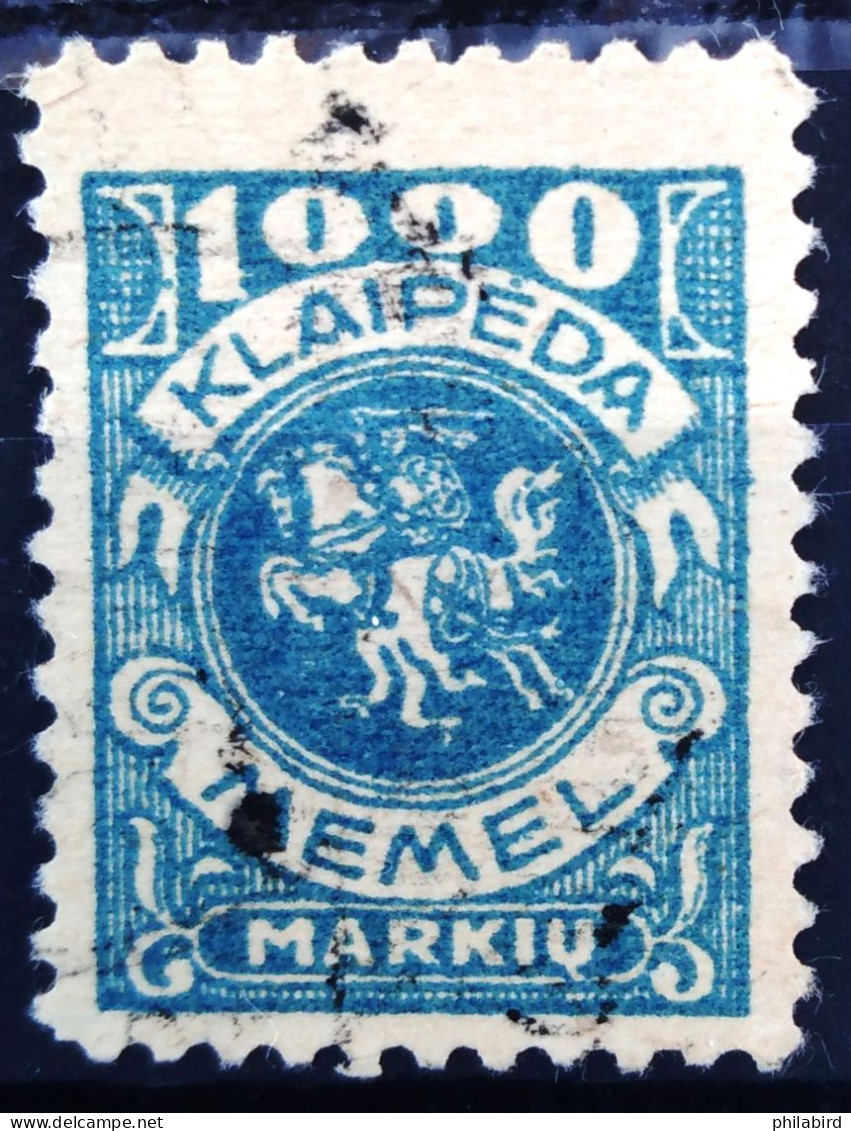 MEMEL - KLAIPEDA                          N° 150     (Cat. Michel)                       OBLITERE - Klaipeda 1923