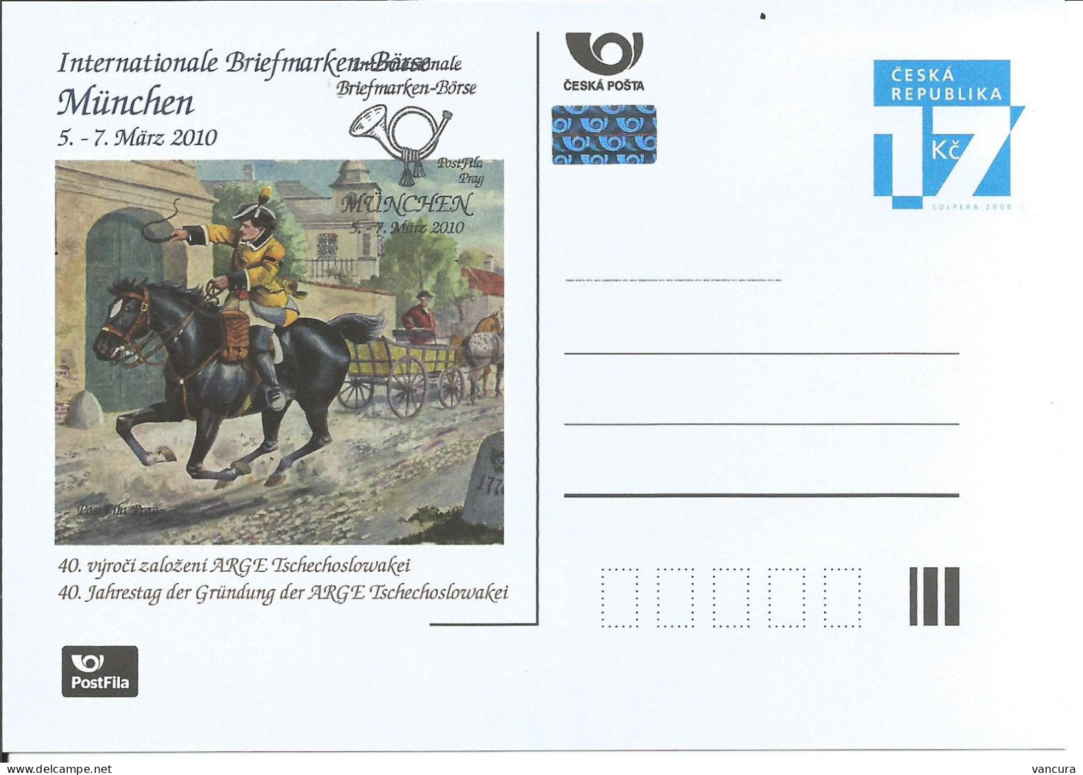 CDV A 173 München Börse ARGE 40 Years 2010 Horse - Cartes Postales