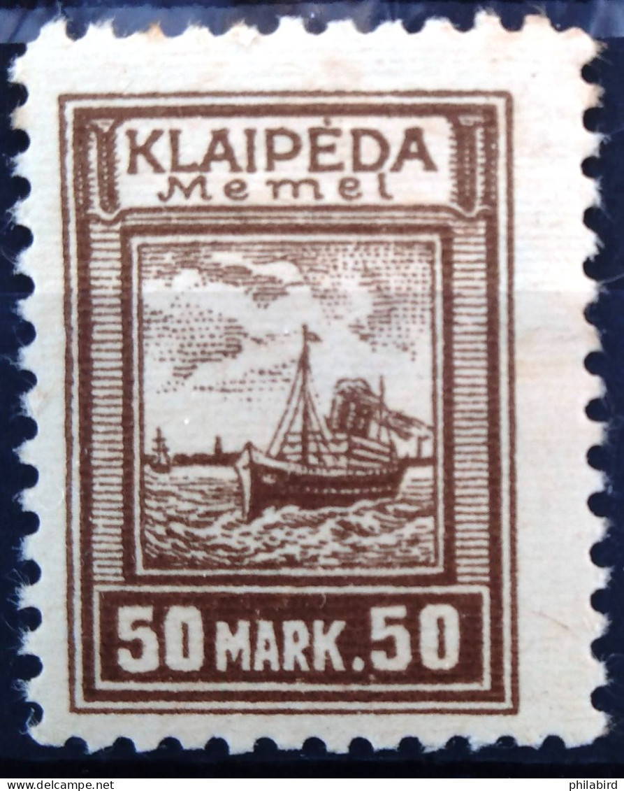 MEMEL - KLAIPEDA                          N° 152     (Cat. Michel)                       NEUF* - Memelgebiet 1923