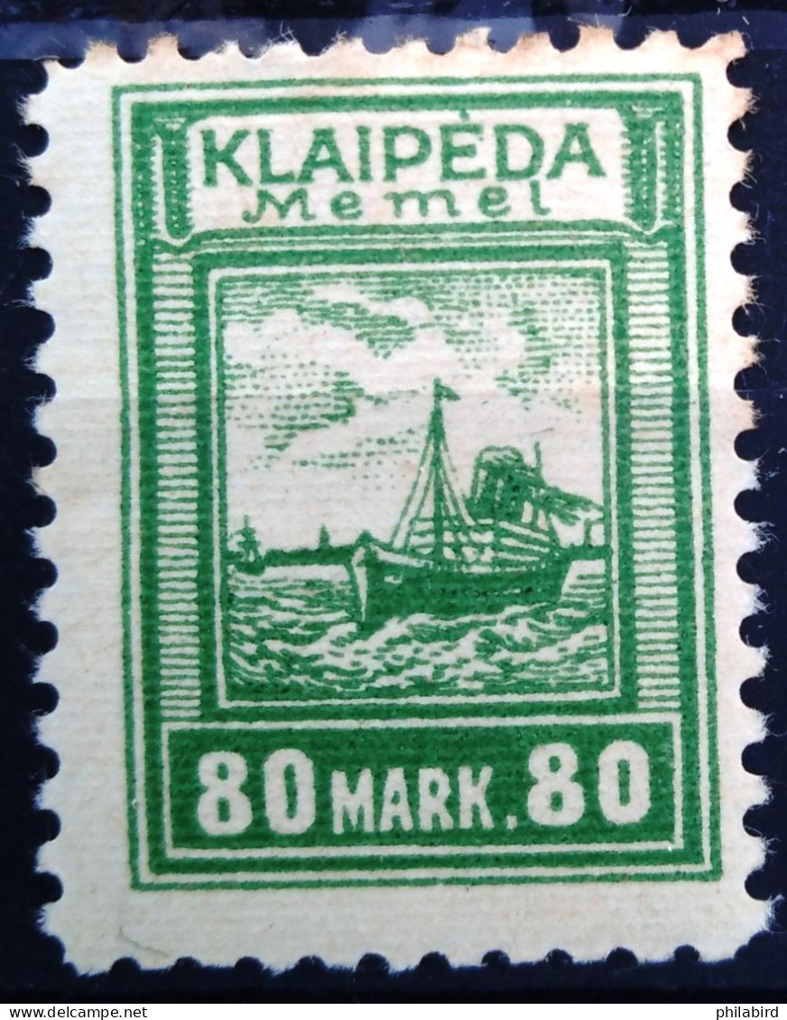 MEMEL - KLAIPEDA                          N° 153     (Cat. Michel)                       NEUF* - Memel (Klaïpeda) 1923