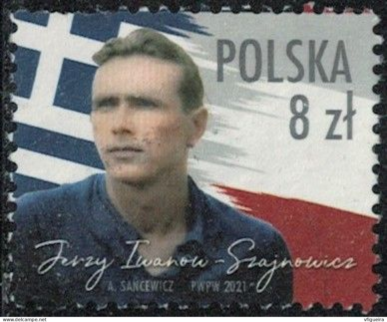 Pologne 2021 Used Jerzy Iwanow-Szajnowicz Athlète Polono-grec Résistant Y&T PL 4842 SU - Gebraucht