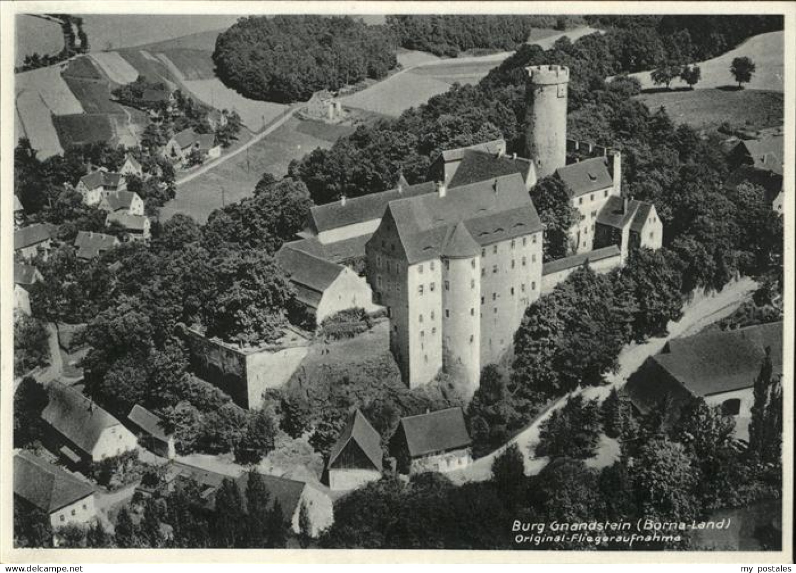 41082721 Gnandstein Burg Gnandstein (Borna Land) Fliegeraufnahme Gnandstein - Kohren-Sahlis