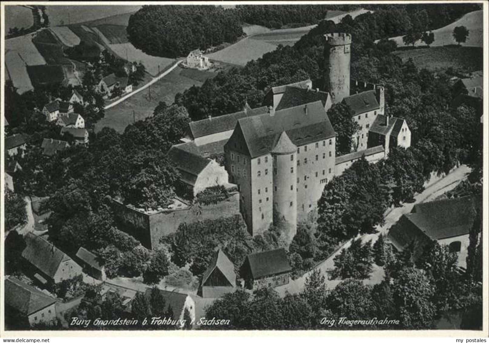 41082720 Gnandstein Burg Gnandstein B. Frohburg Fliegeraufnahme Gnandstein - Kohren-Sahlis
