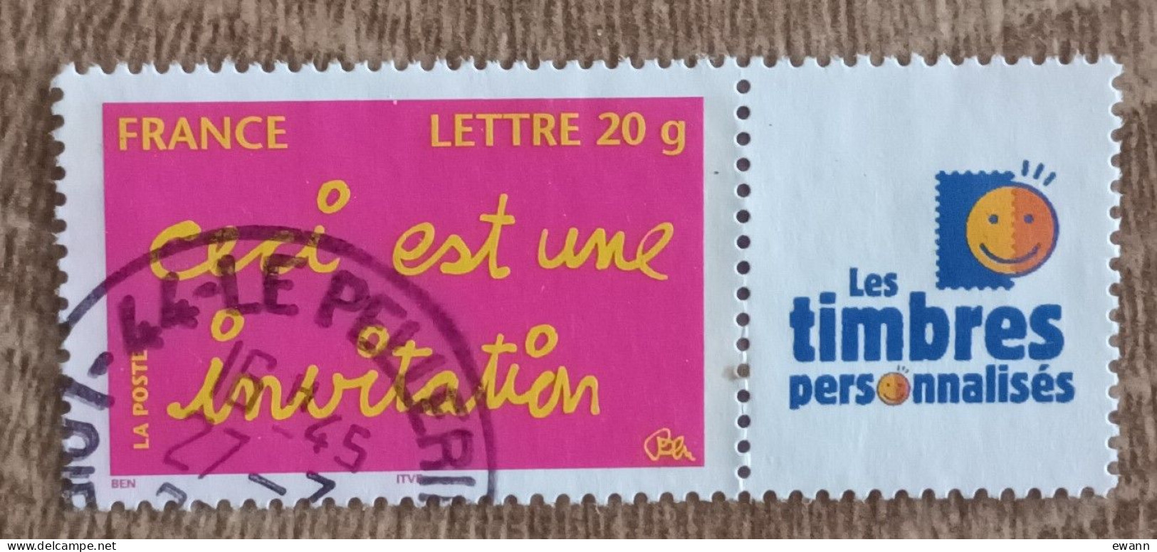 YT N°3760A - CECI EST UNE INVITATION / TIMBRES PERSONNALISES - 2005 - Oblitéré - Oblitérés