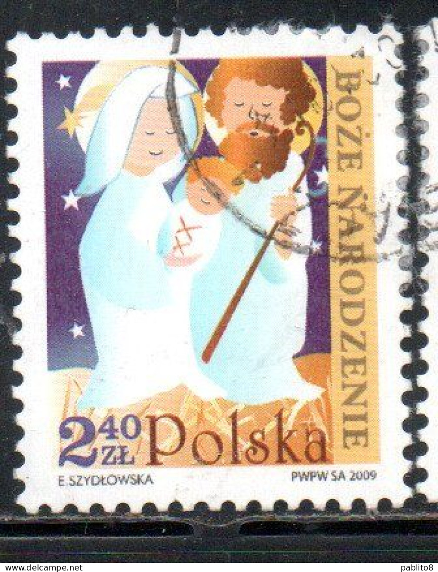 POLONIA POLAND POLSKA 2009 CHRISTMAS  2.40z USED USATO OBLITERE' - Oblitérés