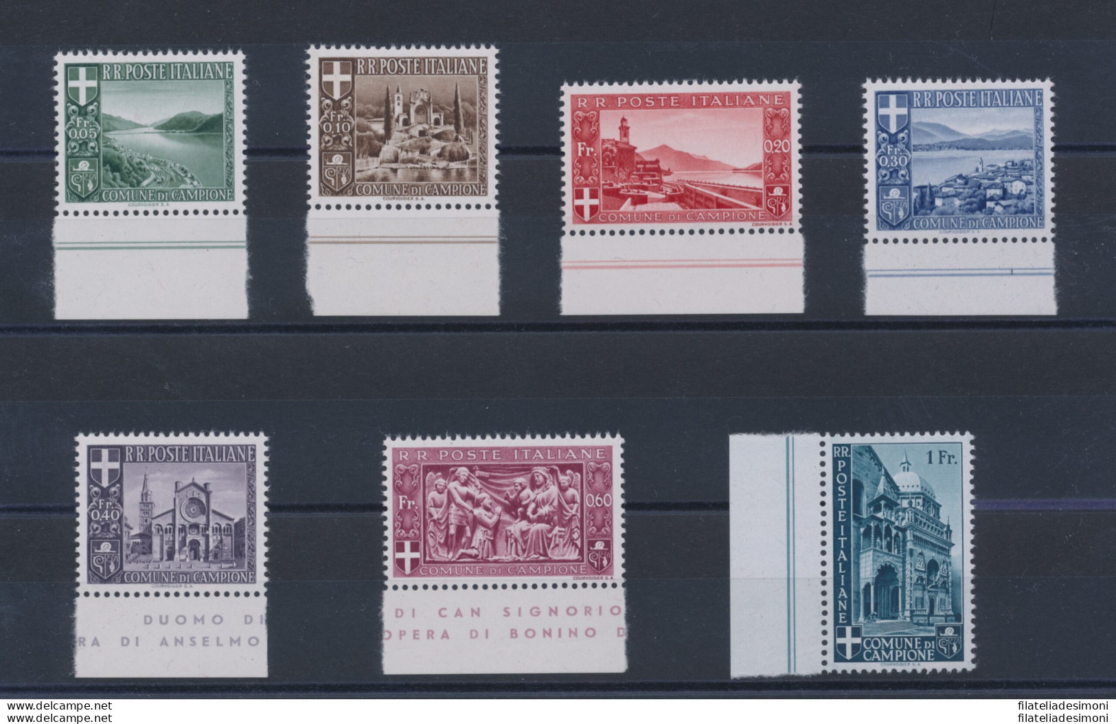 1944 CAMPIONE,  Emissione Autonoma , N. 6/12 - Paesaggi E Vedute - MNH** - Andere & Zonder Classificatie