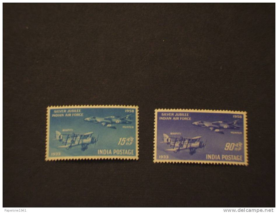 INDIA - P.A. 1958 AEREI 2v., BLACK OF FOUR-(++) - TEMATICHE - Poste Aérienne